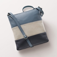 Horizons Blue Leather Cross­Body Bag