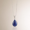 Lapis & Silver Teardrop Pendant