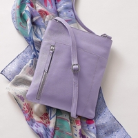 Lilac Go Lucky Leather Cross­Body Bag