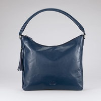 Navy by Nature Leather Shoulder Bag