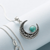 Once in a Blue Moon Turquoise Pendant
