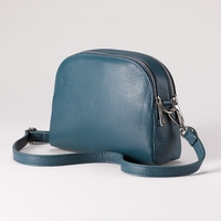 Teal to Go Leather Cross­Body Bag