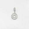 Unfurled Flower Silver Charm