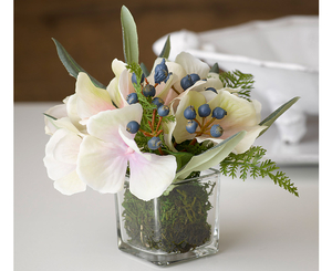 Small Olive and Hydrangea Arrangement