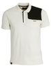 Bolivia Mens Ecru Polo T-Shirt With Quilted Shoulder Panel