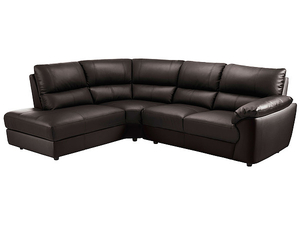 Cambridge Right Hand Facing Corner Sofa in Walnut Leather