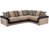 Chatsworth Corner Sofa Right Facing in Grace Taupe with Black Scatters