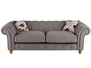 Chesterton Large Sofa in Riding Fabric - Silver