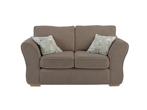 Clarissa - Onyx Medium Sofa with High Back in Mink With Rustic Oak Feet
