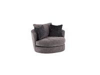 Covent Garden Large Swivel Cuddler Chair Sherlock Steel