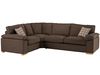 Dakota Corner Sofa Left Hand - Mac Taupe with Rustic Oak Feet
