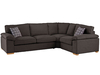 Dakota Corner Sofa Right Hand - Grace Pewter with Rustic Oak Feet