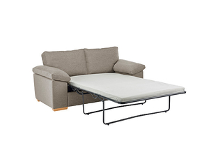 Dakota Medium Sofa Bed - Mac Silver with Rustic Oak Feet