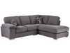 Denver Left Hand Facing Corner Sofa Grey Barley