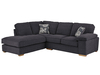 Denver Right Hand Facing Corner Sofa Graphite Barley