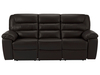 Devon Large Electric Sofa with 2 Recliners - Dark Brown Leather