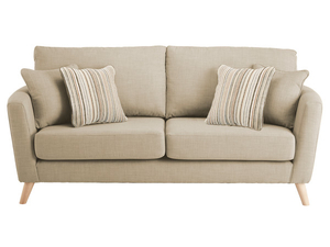 Dover Large Sofa in Linso Linen with Salsa Beige Scatters