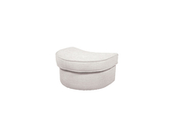 Gower - Gilbert Half Moon Footstool in Silver