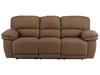 Harley Large Sofa with 2 Electric Recliners - Dark Brown Fabric