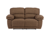 Harley Medium Sofa with 2 Manual Recliners - Dark Brown Fabric