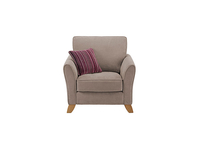 Jasmine Armchair in Grace Fabric - Grey with Raspberry Scatter