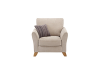 Jasmine Armchair in Grace Fabric - Silver with Taupe Scatter