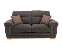 Kirby Medium Sofa - Barley Grey with Rustic Oak Feet