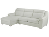 Lincoln Corner Sofa with Double Sofa Bed Left Facing in Grey Leather
