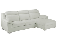 Lincoln Corner Sofa with Double Sofa Bed Right Facing in Grey Leather