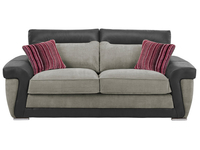 Mason Large Sofa in Aero Charcoal and Saddle Black with Salsa Raspberry Scatters