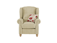 Miranda Wing Chair in Riding Fabric - Pistachio
