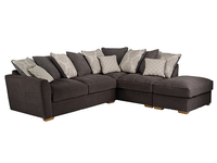 Nebraska Corner Pillow Back Sofa Left Hand - Aero Charcoal