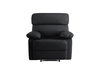 Sheffield Armchair with Manual Recliners in Black Leather