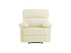 Sheffield Armchair with Manual Recliners in Cream Leather