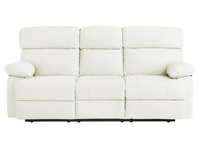 Sheffield Large Sofa with Electric Recliners in Off White Leather