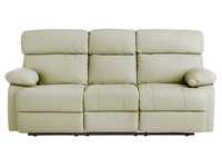 Sheffield Large Sofa with Electric Recliners in Putty Leather