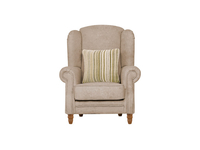 Silsden Wing Chair in Grace Linen With Salsa Summer Scatter