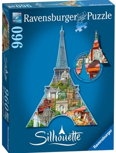 Eiffel Tower 960 Piece Silhouette Jigsaw Puzzle