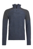 Weird Fish Alevin Activewear Recycled 1/4 Zip Macaroni Sweatshirt Dark Blue Size L