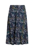 Weird Fish Arada Lenzing EcoVero™ Printed Skirt Nightshade Size 14