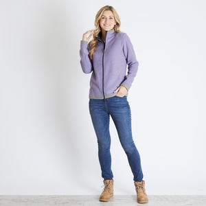 Weird Fish Ariana Grid Fleece Jacket Dewberry Size 20