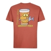 Weird Fish Beered Fish Artist T-Shirt Brick Red Size XL