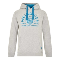 Weird Fish Bellicose Graphic Print Brushed Back Hoody Grey Marl Size XL
