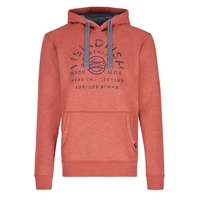 Weird Fish Bellicose Graphic Print Popover Hoodie Dark Red Size 5XL