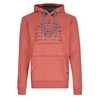 Weird Fish Bellicose Graphic Print Popover Hoodie Dark Red Size M