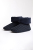 Weird Fish Bonawe Check Slipper Boot Navy Size 10