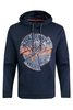 Weird Fish Bryant Graphic Pop Over Hoodie Dark Navy Size L