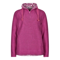 Weird Fish Constantine Print Trim 1/4 Zip Classic Macaroni Sweatshirt Sloeberry Size 20