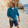 Weird Fish Cruiser 1/4 Zip Classic Macaroni Sweatshirt Blue Jay Size 2XL