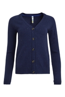 Weird Fish Cupro Textured Nepp Cardigan Navy Size 8